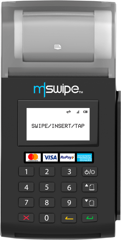 Mswipe - Best pos machine in india - Wisepad g2 plus Device