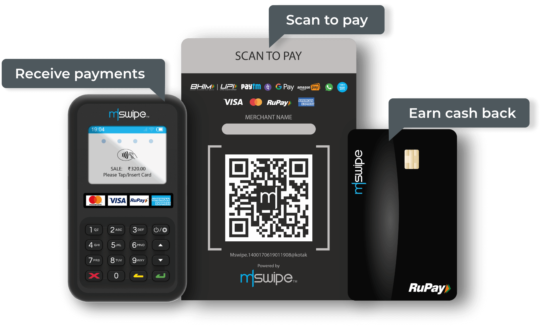 MSwipe - Bank Box - Get your QR + MoneyBack card + POS terminal